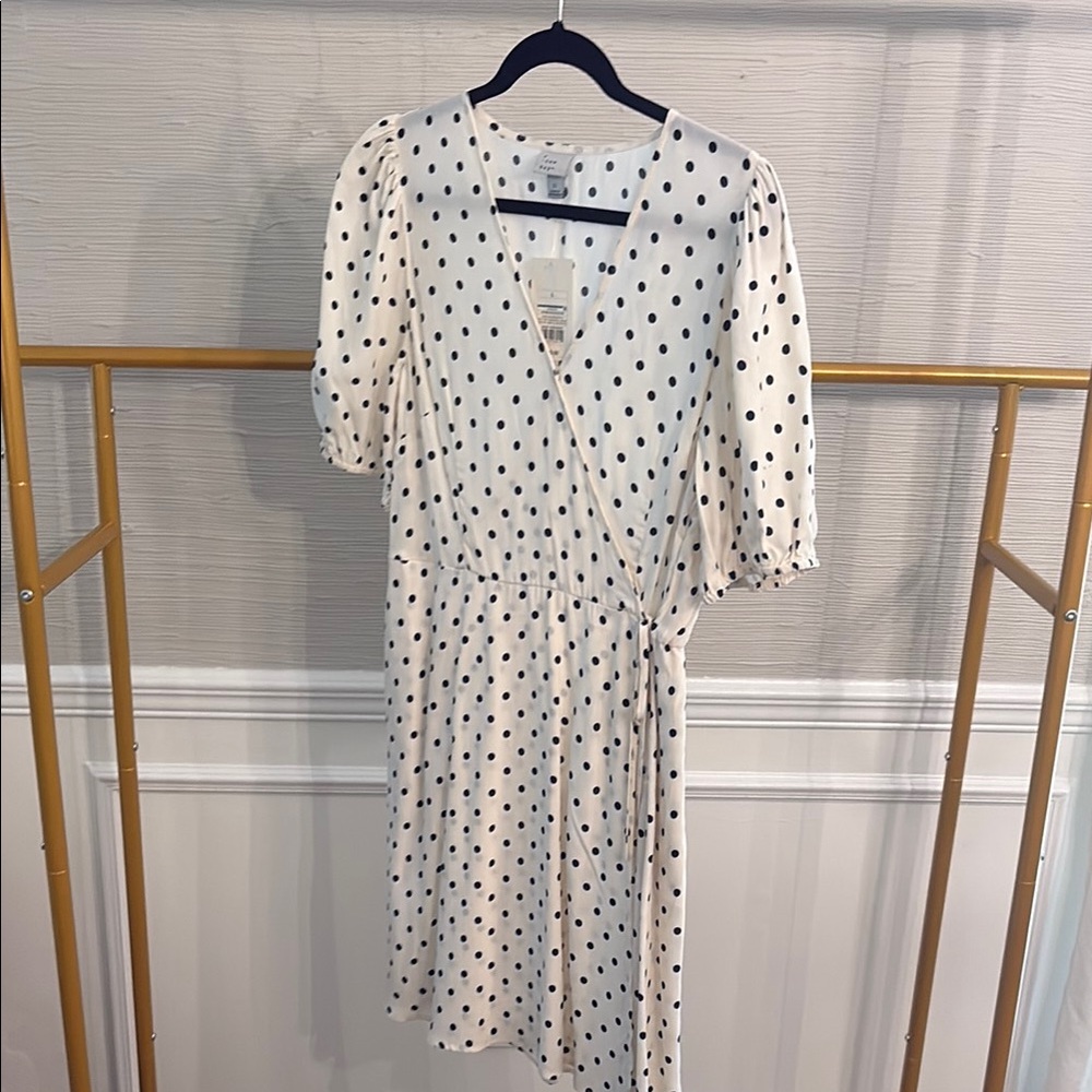 A New Day Black and White Midi Dress